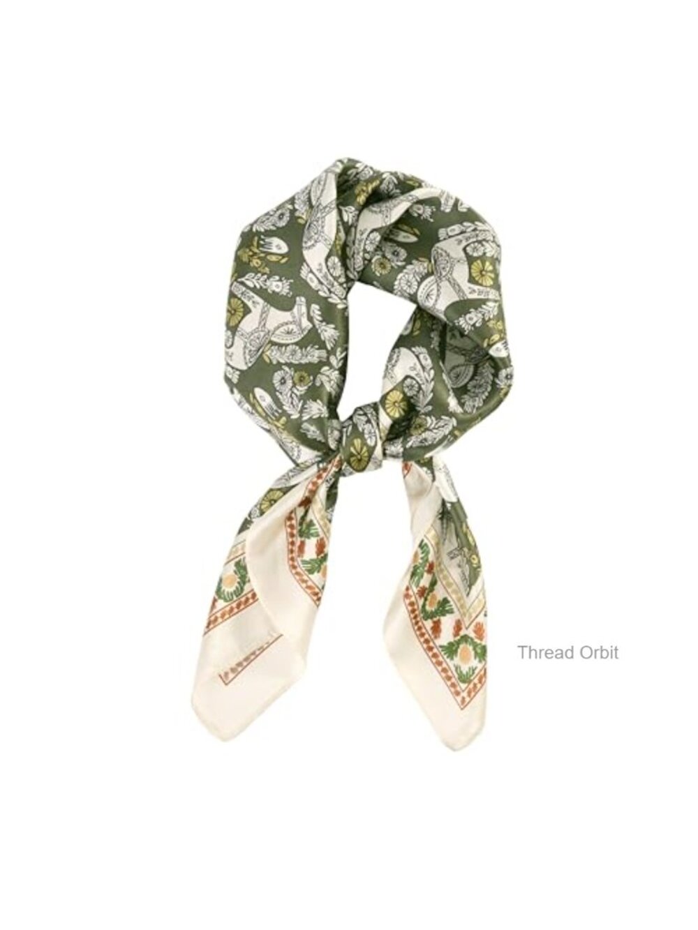 100% Mulberry Silk Square Scarf 26x26 Bandana Neckerchief
